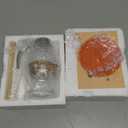 Hunnibi 8oz No Drip Glass Honey Dispenser with Plastic Top - Honeycomb-Style Syrup Server and Bee-Themed Storage Jar with Stand - 6"