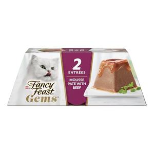 Fancy Feast Gems Pate Cat Food Mousse with Beef and a Halo of Savory Gravy Cat Food - (Pack of 8) 4 oz. Boxes