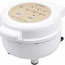 Hyvance Smart Fried Egg Cooker, Automatic Fried Egg Maker for 6 Features like Sunny Side Up, Over Easy, Fully Cooked & More. Auto Power Off, Alarm, Round Shape, Non Stick Coating (White)