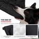 Chew Proof Dog Bed, Chew Resistant Dog Crate Pad for Aggressive Chewers, Machine Washable Kennel Mat for Medium or Large Dogs, Black, 35''x22''