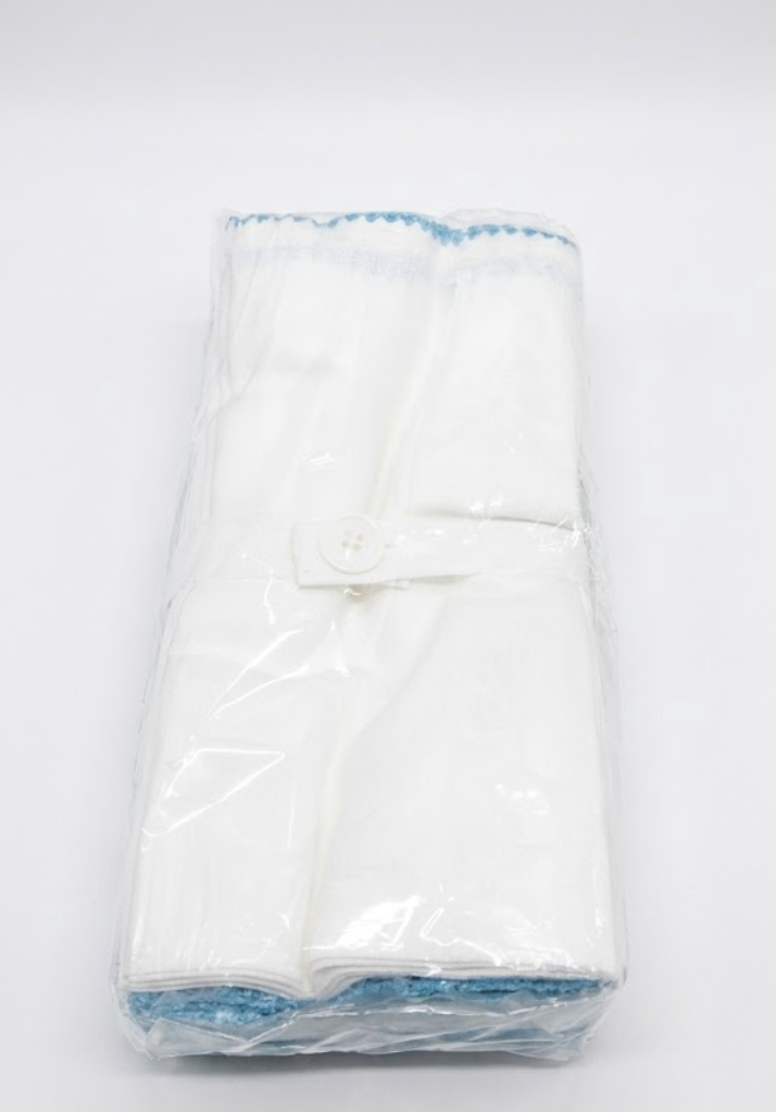 Cloth Napkins (20x20) teal white,  Soft & Absortbent Dining Napkin for Party Wedding Hotel Restaurant