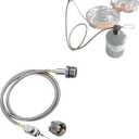 CAMPINGMOON CAG 600 Propane Gas Device Adapter with Extend Hose(41"/105cm), Input: 16oz/1Lb Small Tank, Output: CAG 600 Torch Stove Z22/Z29-105
