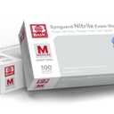 Basic Medical Blue Nitrile Exam Gloves - Latex-Free & Powder-Free - NGPF 7002 (Case of 1,000), Medium (Blue, M)