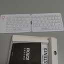 Mini Foldable Bluetooth Keyboard - Portable Wireless Full Size Keyboard (Sync Up to 3 Devices), Ultra-Slim Travel Folding Keyboards for iPhone iPad Mac Android Windows iOS, White