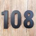 Backlit LED House Numbers 7", Stainless Steel Hand-Polished for House Address Signs, Modern House Numbers 7 Inch,Low-Voltage, Waterproof Corrosion Resistant (7 Inch Black 0)