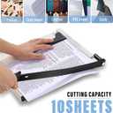 Paper Cutter 10 Sheet Capacity, B7 Guillotine Trimmer 14.12" Guillotine Paper Cutter,Paper Cutter for Cardstock Heavy Duty 12 inch