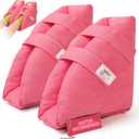 Heel Protectors Cushion for Pressure Sores,Adjustable Foot Support Boot Surgery Recovery Supplies for Elderly Bedridden Pressure Ulcer Cushion Ankle Pillow for Bed, Wheelchairs (Red- 2 Piece ( 1 Pairs ))