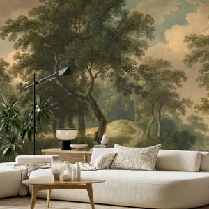 Vintage Forest Mural Wallpaper Peel and Stick for Bedroom, 137 x100