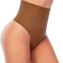Womens Thong Shapewear Mid to High Waisted Shaper Thong WN0017 (X-Large)