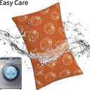 AEIOAE Fall Pillow Covers 12x20 Inch Set of 2,Burnt Orange White Pumpkin Throw Pillows Case,Autumn Outdoor Decorative Square Linen Farmhouse Harvest Decor Cushion Covers for Home Sofa Bed Couch