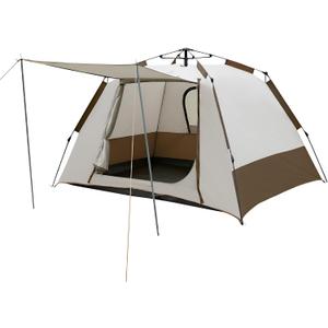 2 Person Instant Pop Up Tent, Camping Tent Easy Setup Integrated Sunshade Awning, Waterproof for Outdoor, Hiking, Beach