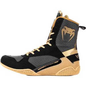 Venum Elite Boxing Shoes (12 Women/10.5 Men, Black/Beige)
