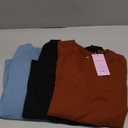 3 Pack Women's Thermal Shirts Fleece Lined Long Sleeve, Top Crew Neck Raglan, Thermal Winter Base Layer Undershirts, Size L