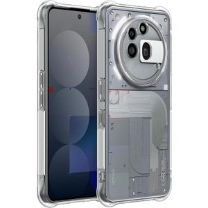 Case for Nothing Phone 3a Pro, Clear Cover with Reinforced Corner Bumper Camera Protection Slim Fit Shockproof Flexible TPU Case for Nothing Phone (3a) Pro - Transparent