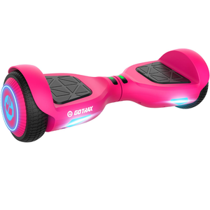 Gotrax Edge Hoverboard with 6.5" LED Wheels & Headlight, Max 5km Range & 10km/h Power by Dual 200W Motor, UL2272 Certified and 65.52Wh Battery Self Balancing Scooters for 44-176lbs Kids Adults(Pink)