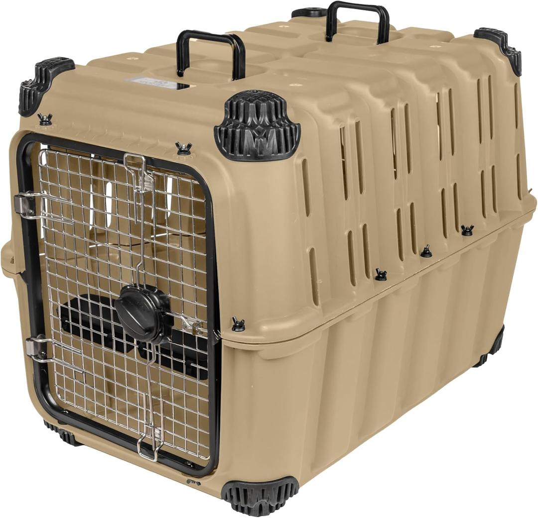 Mammoth Guardian Dog Kennel 36" Heavy Duty Travel & Outdoor Crate for Puppies, Small, Medium & Large Dogs, Secure 3 Bolt Lock, Adventure Ready for Hunting, Camping & Offroad Desert Sand Tan