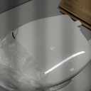 Bemis 7300SLEC Slow Close Toilet Seat, Easy Clean Hinges and Durable Plastic Seat, Made in USA, Elongated, White