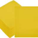 Ottin 100 Pcs Yellow Paper Dinner Napkins 6.5'' Disposable Luncheon Napkins for Birthday Wedding Party Everyday Used Engagement Retirement Bridal Shower