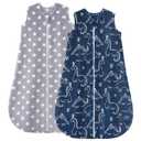 Yoofoss Baby Sleep Sack 6-12 Months, 1.5 Tog Sleep Sack, Fleece Baby Wearable Blanket with 2-Way Zipper, Infant Sleeping Sack, Soft Warm Lightweight(Small) (1.5 Tog-tibetan Blue Gray Point)