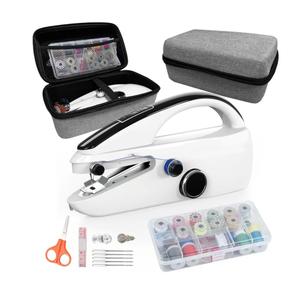 Handheld Sewing Machine,Beginner's Sewing kit with Storage,Two Power Supply Modes,Portable mini Sewing Machine,Handheld for Beginners.(New White)