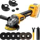 4-1/2" Cordless Angle Grinder Tool, Brushless Cordless Grinder For Dewalt 20V Max, With Quick-release Guard, 3-speed Control (Tool Only, NO Battery/Charger)