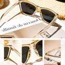 KALIYADI Womens-Sunglasses Polarized Sunglasses Womens: Retro Trendy Sun Glasses with UV400 Protection for Travel Driving