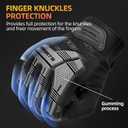 ROCKBROS Mountain Bike Gloves with Gel Pad Touch Screen Knuckle Protection for BMX MX ATV MTB Racing Black