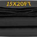 15X20FT Reinforced PE Pond Liner, 28Mil Thickness Pond Liners for Outdoor Ponds, Hemmed Edge with Buttonholes Liners for KOI/Fish, Duck Pond and Waterscape.