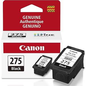 Canon PG-275 Genuine Black Ink Cartridge, Compatible with TS3520/3522, TR4720/4722, TS3720/3722