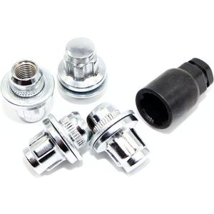 Set of 4 12x1.5 Veritek OE 1.47 Inch Mag Factory Style Replacement Chrome Lug Nut Wheel Locks for Lexus Toyota