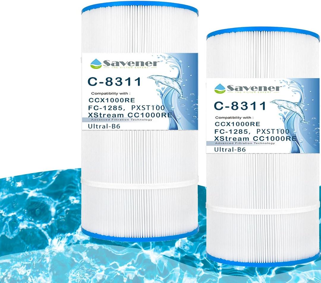 Savener C-8311 Pool Filter Cartridge, Replaces Hayward CCX1000RE/CCX1000-RE/CC1000/CC 1000E, PXST100/PWW CT 100, FC-1285, Ultral-B6, SD-00370, MX-1000RE, APCC7207M, 100 Sq. Ft, 2 Pack
