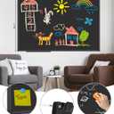 XBoard Magnetic Chalkboard 48 x 31 inch Chalk Board/Black Board, Black Aluminium Frame, Display Collections