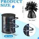 Yunsailing 24 Pcs Heavy Balloon Weights Metallic Anchor, 0.33 lb (5.3 oz) Each Table Weight and 1 Roll Iridescent Ribbon for Outdoor Wedding, Graduation, Birthday Party Decorations(Black)