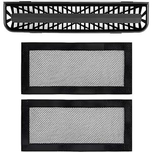 Rayjee Compatible with Air Vent Protective Cover for 2025-2026 Tesla Model Y Juniper-Under-Anti-Blockage, Easy Install (Mesh Front Seat Bottom Covers*2+Rear Center air Vents*1)