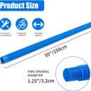 Replacement Pool Hoses for Above Ground Pools, 4 Pack, 1-1/4" Diameter x 59" Length, Includes 8 Metal Clamps, Compatible with All 1.25" Pool Filter Pumps