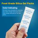 Silica Gel Packets  500 Packs 5 Gram Moisture Absorbers Food Grade Silica Packets, Premium Desiccant Packs for Storage, Color Indicating Desiccant for Spices, Jewelry, Shoes, Electronics, Tool Box