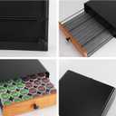 SYSYLY Coffee Pod Holder Storage Drawer for K Cup,36 Pod Capacity, Countertop Organizer, Metal, 12.6" L x 12.6" W x 3.5" H, Black.