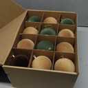 24 Pcs 3.15Inches Velvet Christmas Ball Ornaments, Shatterproof Brown Khaki Green Flocked Bulbs Decorations Set, Retro Decorative Hanging Plastic Ornaments for Xmas Tree Holiday Party Dcor