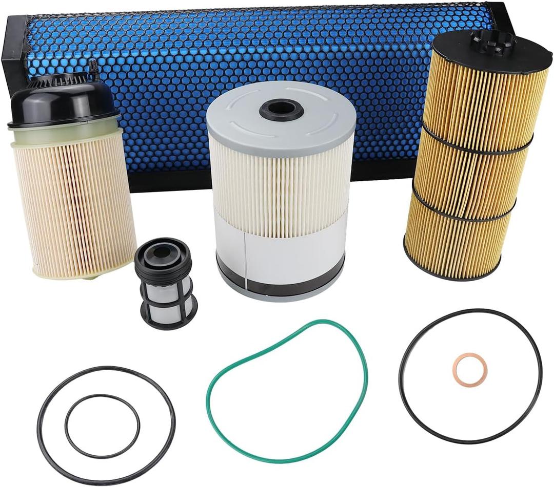 USTAR AF27879 FS19915 PF9908 P551005 Filter Kit, Compatible with Freightliner Cascadia DD13 DD15 DD16 Includes Oil, Air, FWS and Fuel Filter Kit