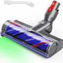 Upgrade Anti-Tangle Vacuum Cleaner Head Replacement Parts Compatible with Dyson V8 V11 V15 V10 V7, LED Light Quick Release Motorhead Brush Accessory Suitable for Most Carpet and Hardwood Floor