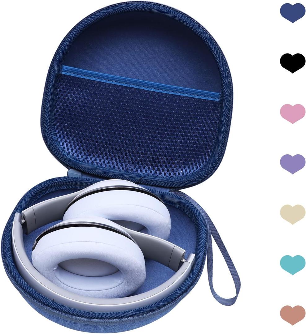 LTGEM Headphone Case Compatible with BERIBES/TOZO/KVIDIO/Beats/Soundcore Anker/JBL Noise Cancelling Over-Ear Headphones, Blue