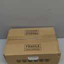 Qipecedm 6 PACK Premium Glass Coffee Mugs with Handle, 12 OZ Classic Vertical Stripes Glass Coffee Cups, Transparent Tea Cup for Hot/Cold Beverages, Glassware Set for Americano, Latte, Cappuccino