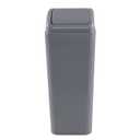 Plastic Waste Bin with Swing Lid, 14 Liter Garbage Can, 1 Pack (Grey)
