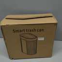 jinligogo 5 Gallon Bathroom Trash Can with Lid, Automatic Motion Sensor Black Trash Can, Touchless Slim Waterproof Garbage Bin for Kitchen, Bedroom, Office, and Bathroom