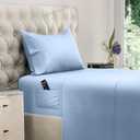 DREAMCARE Twin XL Sheet Sets  3pcs Cooling Sheets  up to 21 Extra Deep Pocket Twin XL Sheets Set  Hotel Luxury Sheets & Pillowcases  Superior Softness 100% Fine Microfiber with Side Pocket  Blue (Twin XL - Extra Deep, 09 - Light Blue)