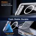 for Samsung Galaxy S26 Case with MagSafe[Invisible Kickstand] [Charge While Standing] [Military Shockproof] [Anti-Yellowing] Transparent Soft Silicone Bumper for S26 Phone Case Slim,Clear