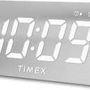 Timex Alarm Clock with USB Charger (5W) and Large Display, Digital Alarm Clock for Bedroom Includes 100-240V Universal Power Adapter (T1320)