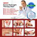 Ezona Red Light Therapy Pad for Body Pain, 24 x 12 inch Large Infrared Light Therapy with 660/ 850nm for Back Relief, High-Output 242 LEDs Light with Remote Control for Shoulder Waist Knee Muscle