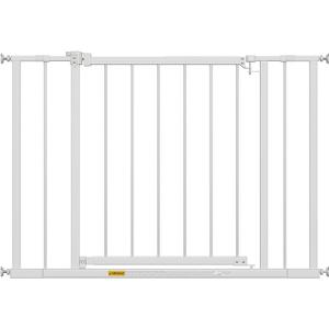 BestPet 30Tall Dog Gate for Stairs & Doorways, Fits 28.5-39.7 Wide Openings,Walk-Through Metal Pet Gate for Indoor Use,Adjustable Safety Gates for Pets,White