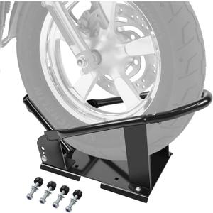JY PERFORMANCE Motorcycle Wheel Chock, Universal Motorcycle Front Wheel Stand for Trailer, Cruiser, Sports & Dirt Bikes, 1800 lb Capacity Adjustable Wheel Stand for 15"-21" Wheels